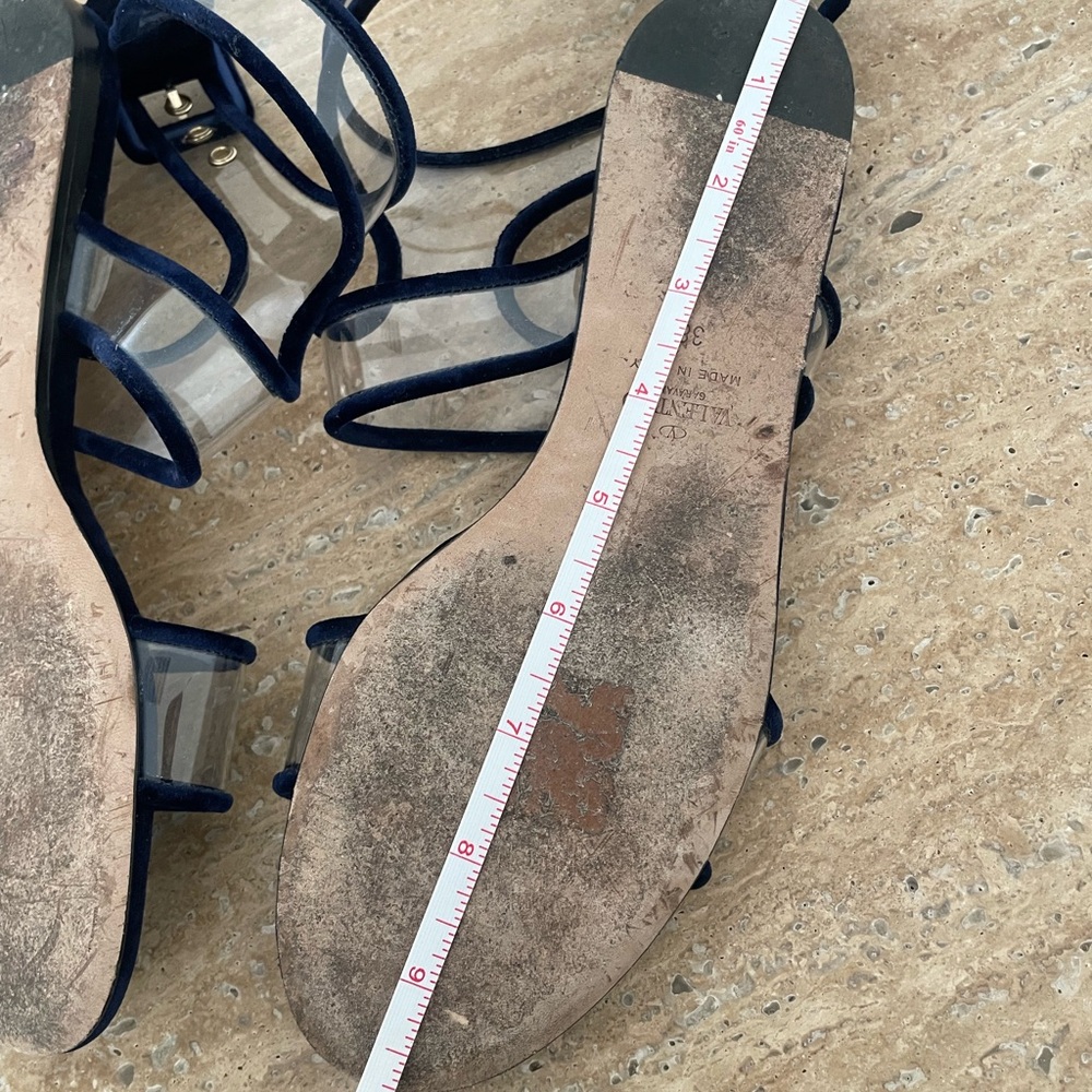 Valentino Garavani Navy Strappy Sandals - Picture 6 of 9